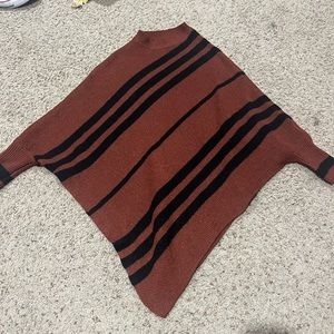 Shein orange and black sweater